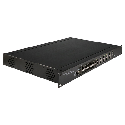 24 Ethernet-Anschlüsse Poe-Schalter Außen L2 Managed Switch 12 Sfp+12RJ45 1U Rack montiert