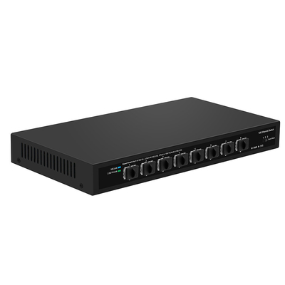 8-Anschluss 10G SFP+ Glasfaserschalter Unmanaged 1G/2.5G Auto-Adaptive DC12V Unterstützung OEM