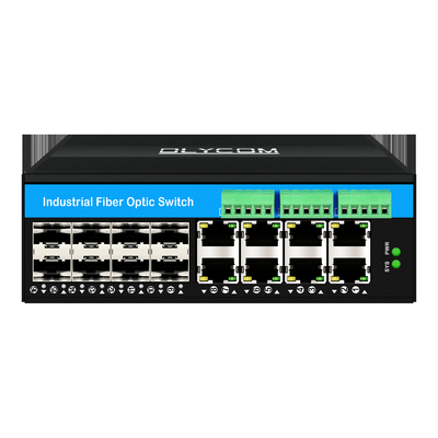 Verwalteter 16-Port-Gigabit-Poe-Schalter Din-Rail-Netzwerkschalter 8RJ45+8SFP mit 4*RS485+2*CAN BUS