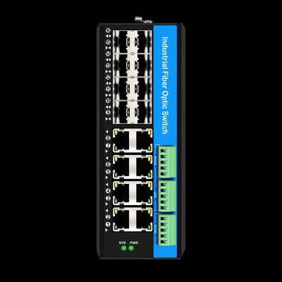 Verwalteter 16-Port-Gigabit-Poe-Schalter Din-Rail-Netzwerkschalter 8RJ45+8SFP mit 4*RS485+2*CAN BUS