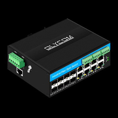 Verwalteter 16-Port-Gigabit-Poe-Schalter Din-Rail-Netzwerkschalter 8RJ45+8SFP mit 4*RS485+2*CAN BUS