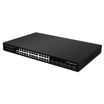 24 Port 2.5G Ethernet L3 Managed Switch mit 10G Fiber Uplink Single AC-Eingang