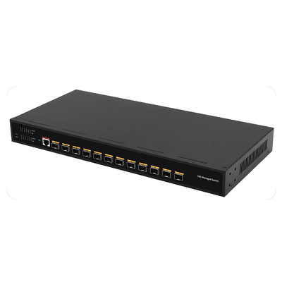10G Fiber L3 Managed Switch 12 Port Volloptische Ports Konsole verwaltbarer Wechselstrom-Eingang