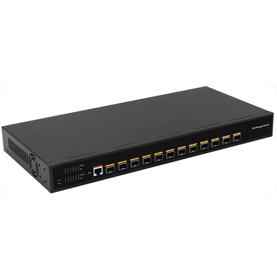 10G Fiber L3 Managed Switch 12 Port Volloptische Ports Konsole verwaltbarer Wechselstrom-Eingang