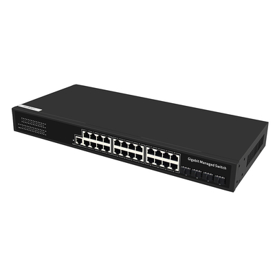 24 Port Gigabit Managed Switch mit 1G Fiber Uplink Layer 2 verwalteter kommerzieller Qualität