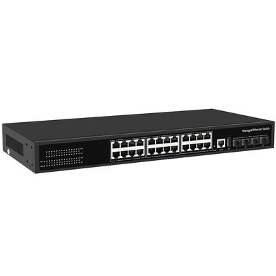 10G verwaltbarer Schalter 24 Port Gigabit Kupferring ERPS verwaltet 1G/2.5G Faser