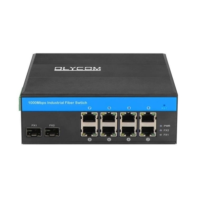 10 Port Gigabit Industrial Network Switch SFP Fiber Uplink Din Rail nicht verwaltet