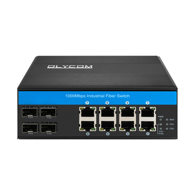 8 Port-Gigabit-Poe-Schalter Industrie-Ethernet-Schalter 4SFP+8RJ45 DC48V Doppelstrom-Eingang