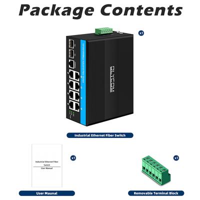 8 Port Gigabit Managed Poe Switch Industrie-Ethernet-Schalter mit 2SFP+8 RJ45