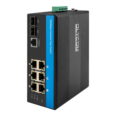 8 Port Gigabit Switch L2 Managed Vitesse Chipset Din Netzwerkschalter mit 2SFP+6RJ45