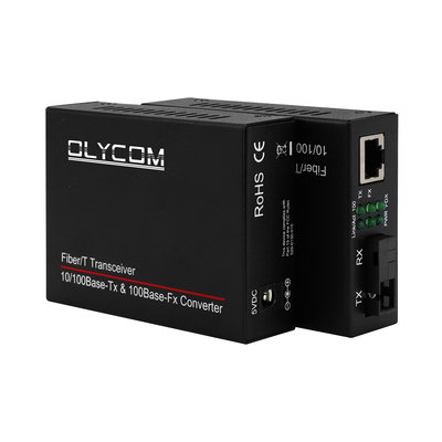 Fast Ethernet Fiber Optic Ethernet Converter 10/100M Ein-Modus-Bidirectional Transceiver SC bis RJ45 20 km