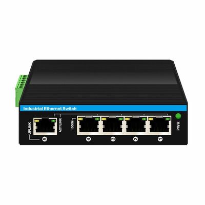 5 Port E-Mark zertifizierter Industrial Ethernet Switch mit 6KV Überspannungsschutz und Gigabit Netzwerkgeschwindigkeit
