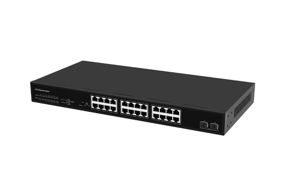 2,5G Ethernet Switch 24 Port 10G Glasfaser Ethernet Switch Desktop 24*10/100/1000/2500M RJ45 Ports + 2*10G SFP+ Ports