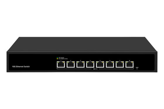 8-Port 10G Ethernet Switch 8*10G Ethernet Ports Unterstützt 100/1000M/2500M/5G/10G