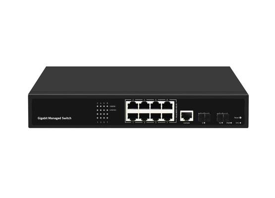 8 Port-Gigabit-Optische Faser-Schalter L2 verwalteter Desktop-Ethernet-Schalter
