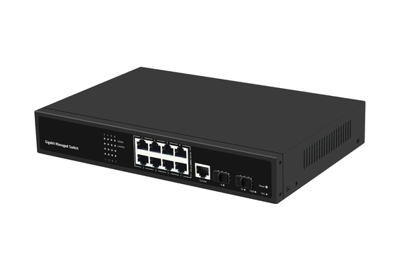 8 Port-Gigabit-Optische Faser-Schalter L2 verwalteter Desktop-Ethernet-Schalter