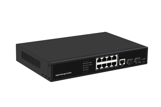 8 Port-Gigabit-Optische Faser-Schalter L2 verwalteter Desktop-Ethernet-Schalter