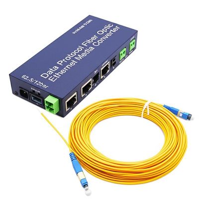 RS485 Datenprotokoll Glasfaser-Ethernet-Medienkonverter mit 500m Glasfaser 62,5/125um