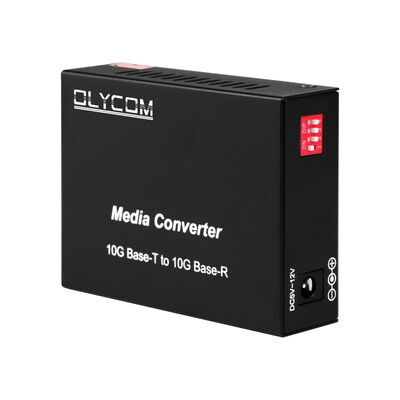 10G SFP+ Unmanaged Fiber Media Converter mit DIP Switch Glasfaserkonverter für Rechenzentrum und LAN Backbone