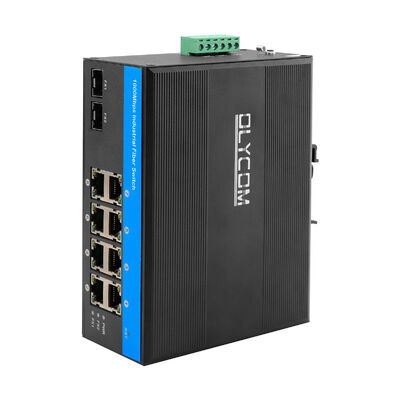 8 Port Rugged Gigabit PoE Switch SFP Fiber Uplink Nicht verwaltetes Netzwerk CE Lüfterlos