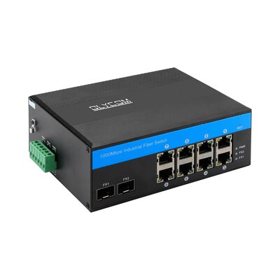 8 Port Rugged Gigabit PoE Switch SFP Fiber Uplink Nicht verwaltetes Netzwerk CE Lüfterlos