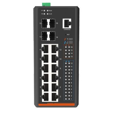 Industrielle L3 verwaltete TSN Ethernet-Schalter 16 Port 10G Fiber Uplink IEEE 1588v2 DIN Rail