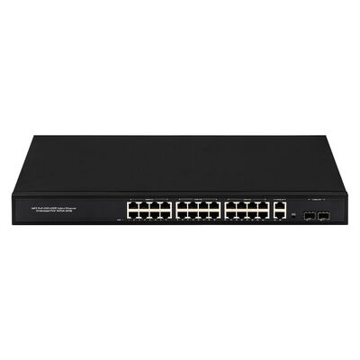 24 Port Gigabit PoE-Switch mit 2 SFP/RJ45-Uplinks 300 W nicht verwalteter 220 V-Eingang CE