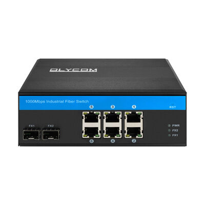 8 Port Industrial PoE Switch Gigabit-Netzwerkfaser nicht verwaltet DIN montiert CE FCC