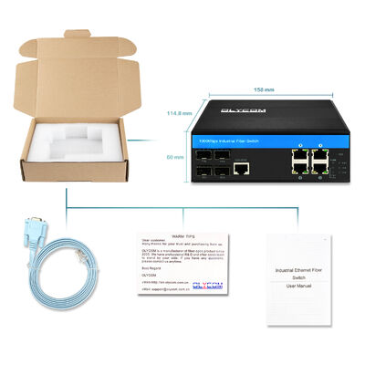 8 Port L2 Managed Ethernet Switch 1G/2.5G SFP Uplinks Industrielle Qualität CE FCC