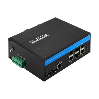 8-Port L2+ Ring Managed Ethernet Switch 2.5G Glasfaser Industrie IP40 Schutzart Lüfterlos CE