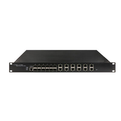 24-Port L2/L3 Managed PoE Switch 2,5G Glasfaser Gigabit Netzwerk 500W Leistungsbudget Netzbetrieben