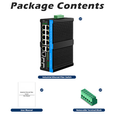 90W Industrie-PoE-Switch 2,5G Glasfaser-Switch Alarmrelais für externe PTZ-Kameras