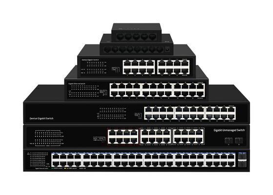24-Port-PoE-Switch, 2,5 G Glasfaser, Gigabit-Ethernet, 300 W, Budget 15,4 W/30 W, nicht verwaltet, CE