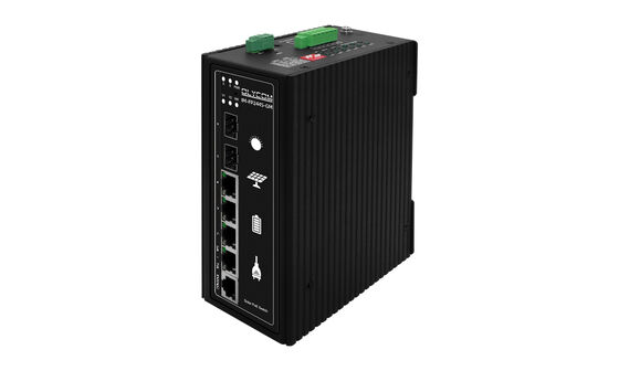 Eingebettete MPPT Solar PoE Switch L2 verwaltet Gigabit Ethernet 4 Port DIN CE montiert