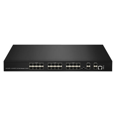 28-Port 10G SFP+ Managed Fiber Switch L2/L3 Aggregation Switch mit SNMP VLAN QoS für das ISP-Netzwerk des Rechenzentrums