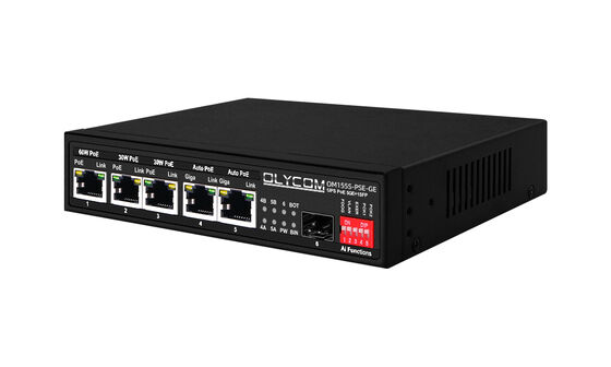 Gigabit-PoE-Schalter MPPT-Solarladungskontroller SFP-Optische Faser DC12V/DC24V/DC48V-Eingang