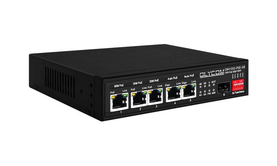 Gigabit-PoE-Schalter MPPT-Solarladungskontroller SFP-Optische Faser DC12V/DC24V/DC48V-Eingang