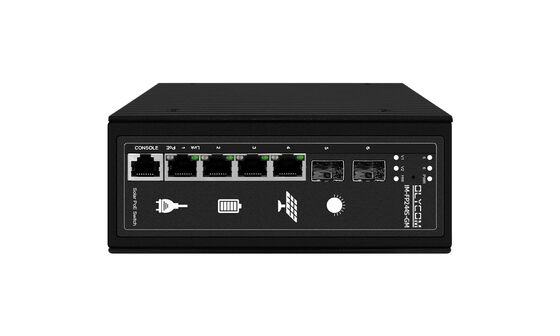Industriell verwalteter Solar-PoE-Schalter 4GE+2SFP 120W PoE MPPT Off-Grid-Leistung für CCTV und drahtlose Netzwerke