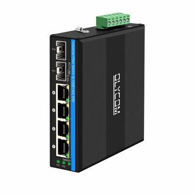 2.5G Industrial PoE Switch 4 Port mit 10G Uplinks Unmanaged Realtek Based DIN Rail