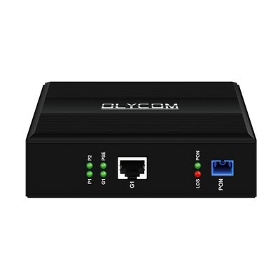 Industrial Gigabit EPON GPON With 30W PoE Single Port DIN Rail For Passive Optical Network