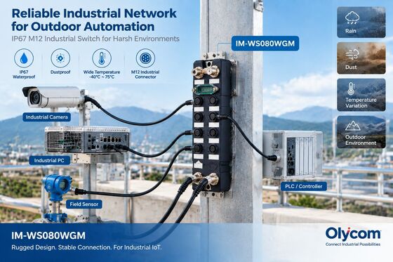 Robuste IP67 Wasserdichte 8 Port Gigabit Industrial Ethernet Switch verwaltete M12 Eisenbahn Ethernet Switch