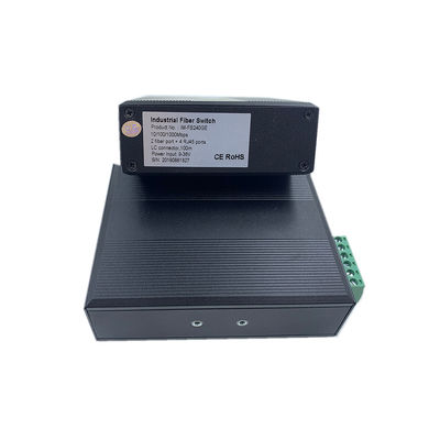6-Port Gigabit Industrial Fiber Switch 100M/1G Optisches Netzwerk Unmanaged FCC CE Lüfterlos