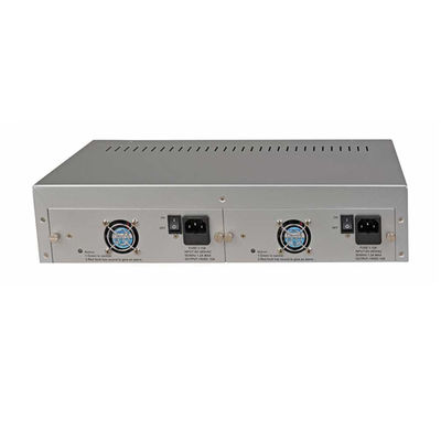 14 Spielautomaten für Medienumwandler Rack Chassis 19 Zoll 2U Dual AC220V für Glasfaser-Medienumwandler