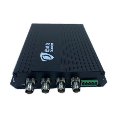 CVI TVI Audio-Video-Digitaloptischer Konverter 4 Port Industrieüberwachung Schwarz