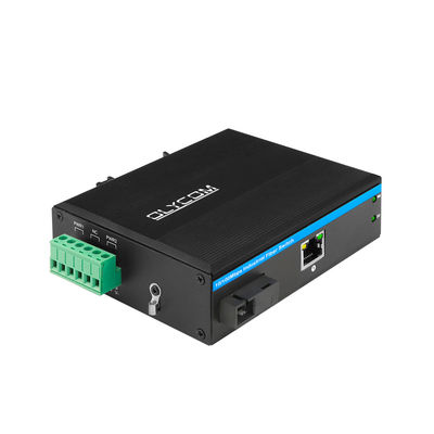 Single-Fiber SC PoE Glasfaser-Medienkonverter 10/100M Fast Ethernet 15,4W 30W IP40 CE