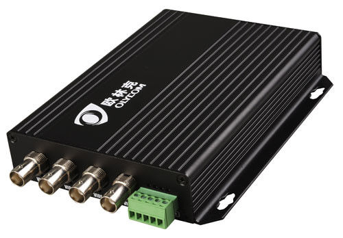 4 Anschlüsse BNC Video RS485 Daten-Digitaloptikumwandler 720P Rack montiert DC5V