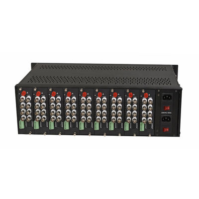 Video-Medien-Konverter Chassis 3U Rack für Video-optischen Konverter Dual-Power-Eingabe