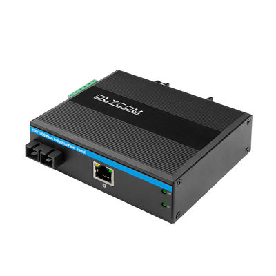 60 KM Industrieller PoE-Medienkonverter Gigabit Ethernet SC Faser Duplex Unmanaged Mini Größe