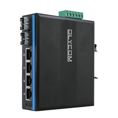 Industrieller Netzwerk-Switch 6 Port Fast Ethernet 10/100Mbit/s Glasfaser-Netzwerk Realtek Unmanaged