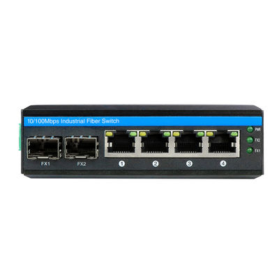 Industrie-Unmanaged POE Switch mit 2 SFP-Ports und 4 UTP für die FCC- und CE-Konformität